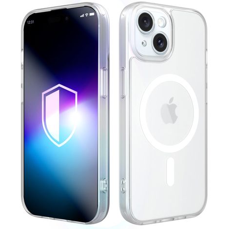 Custodia magnetica 3mk Misty per Apple iPhone 15, colore bianco. (1/5)