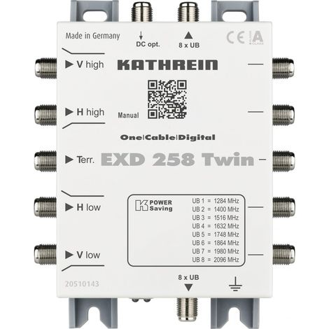 Conmutador múltiple kathrein EXD 258 Twin 5 entradas 5 salidas
