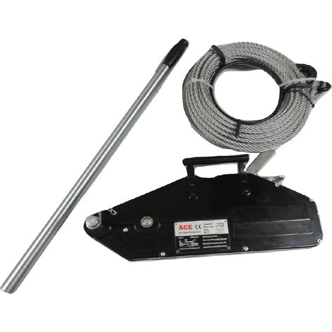 Wire Rope Pulling Hoist Winch 1600KG (ACE 1.6T Lifting 2.5T Puller with 20M Rope)