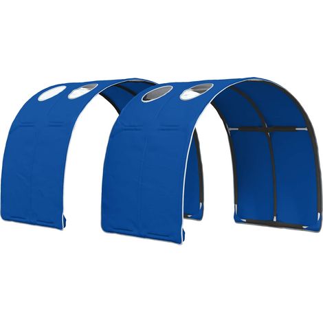 Maison Exclusive - Tunnel per Letto 2 pcs Blu 211 x 67.5 x 2 cm Poliestere