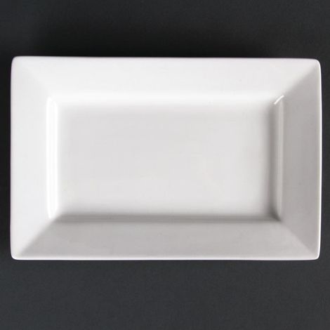 Assiettes Rectangulaires À Bord Large Lumina 200 x 130mm (Lot de 6) - Ref CD629 - Olympia (1/5)