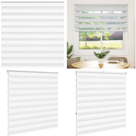 vidaXL Store zèbre blanc 140x150 cm largeur du tissu 135,9cm polyester (1/5)