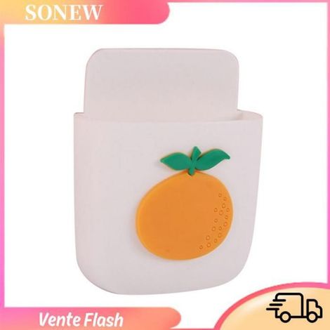 Sonew boîte de rangement auto-adhésive Supports de télécommande, organisateur mural adhésif, boîte de meuble rangement Jaune Orange (1/2)