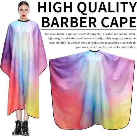 Tablier de Coiffeur.Cape de Coupe de Cheveux anti-salissure.Peignoir de salon de coiffure.pour barbiers.beauté.permanente.teinture (1/4)