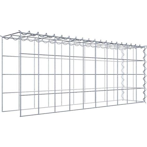 Gabiondeco - Gabion - Element de prolongation en hauteur et en longueur 100 cm x 40 cm x 20 cm (L x H x P). maille 10 x 10 cm. Spirale. Attention il manque deux gri... (1/5)