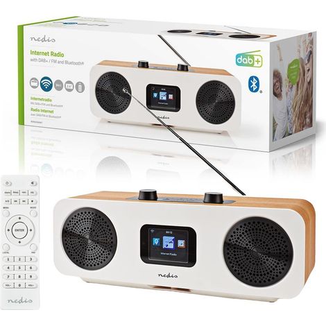 Nedis Radio WEB FM DAB+ Stereo Hi Fi Bluetooth Mp3 Meteo App scaricabile RDIN2500WT