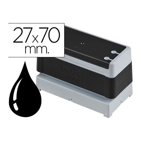 Sello automatico brother 27 mm x 70 mm negro (pack de 6 uds.)