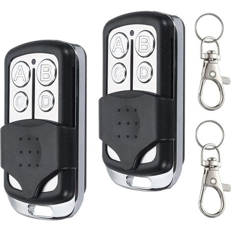 Control remoto universal para portón de 433,92 MHz, control remoto de 4 canales para puerta de garaje, duplicador de código fijo (2 unidades) (1/5)