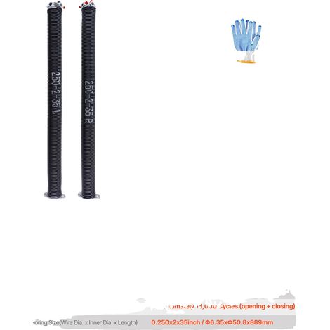 Ressorts de torsion de porte de garage, installation facile, construction durable (1/2)