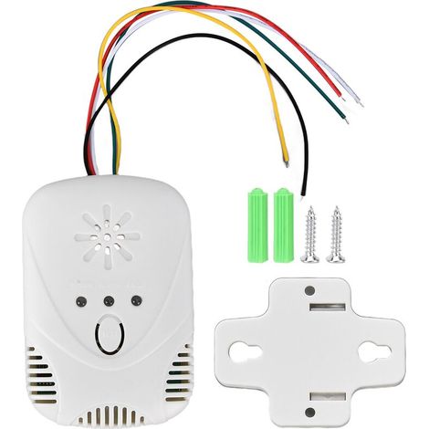 Detector de fugas de gas natural, LED 10%, alarma audible y visual de alta sensibilidad, 12 V para uso doméstico