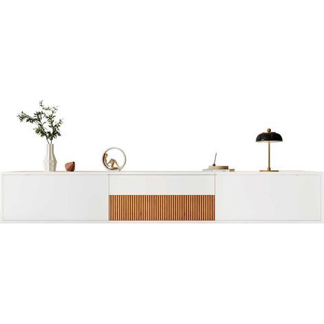AS EASY Modernes Fernseh-Möbel, Fernsehhalter, Fernsehbrett, niedrige Fernseh-Schrank. Einzigartiges Design, kompatibel mit einem Projektor. 180 x 34 x 30 cm (L x B x H) (1/5)