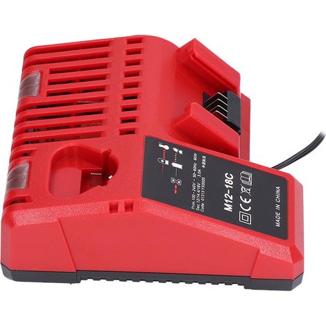 100–240-V-Lithium-Akkuladegerät für Milwaukee M12, M14, M18EU, Erhaltungsladung, EU-Stecker (1/5)