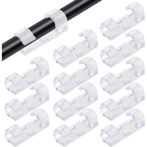 100 clip per cavi autoadesive. Organizzazione multifunzionale dei cavi. Clip autoadesive per TV, PC, laptop, cavi Ethernet, persiane. (1/5)