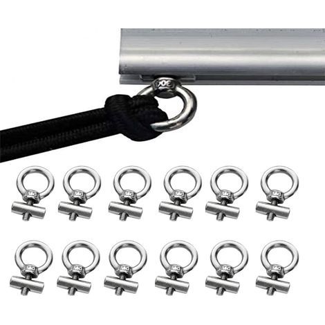 Lot de 12 butées de rail d'auvent - 12 mm x 6 mm - Équipement pour caravane et camping-car (1/5)