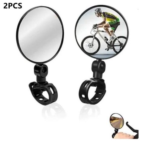 Fahrradrückspiegel, universeller konvexer Reflektorspiegel als Ersatz, Fahrradzubehör, 2 Stück - Ywey (1/5)