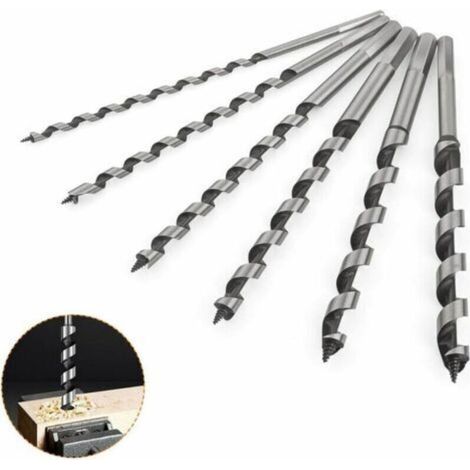 Mèche à bois pour perceuse 230mm – Lot de 6 forets hexagonaux en acier au carbone – Diamètres 6/8/10/12/14/16mm pour bois dur (1/5)