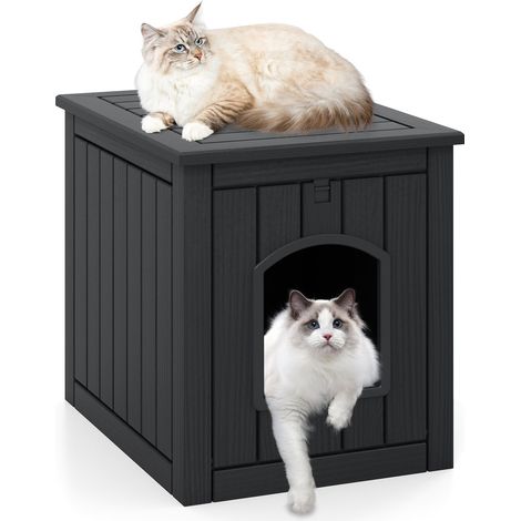Katzentoilettenschrank mit Klapptür, wetterfest, PP (1/5)