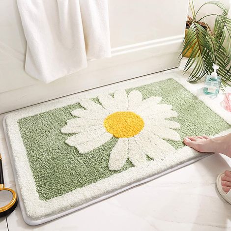 Tapis De Bain - Microfibre Épaisse Non Glissant - Pour Salle De Bains - 60 x 90 cm - 1 Pièce (1/5)