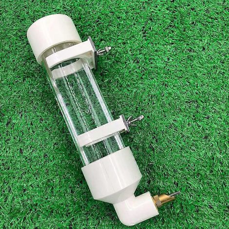 Distributeur d'eau automatique pour perroquets, perruches et calopsittes avec tétines à bille - Transparent (1/4)