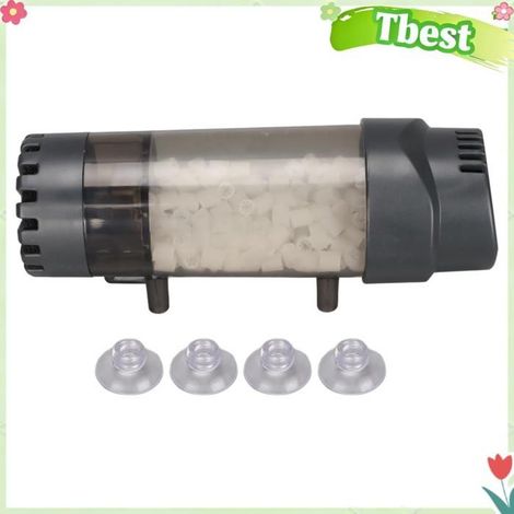 Filtre à lit mobile fluidisé avec réacteur biomédia, pierre à bulles d'air et filtre éponge pour aquarium (1/4)