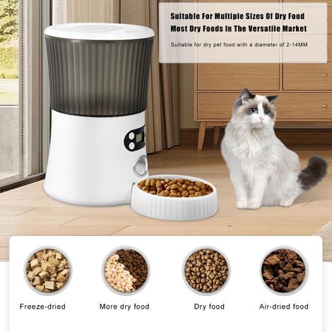 Mangeoire Automatique pour Animaux de Compagnie Dispositif d'Alimentation Programmable Programmable Vidéo Intelligente / Compatible WiFi (1/5)