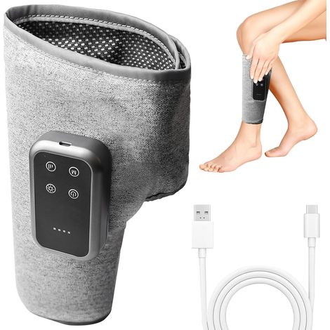 Massaggiatore per gambe: Massaggiatore per polpacci con funzione termica, massaggiatore per polpacci senza fili con funzione termica a 3 livelli, massaggiatore per gambe con compressione dell'aria, 3