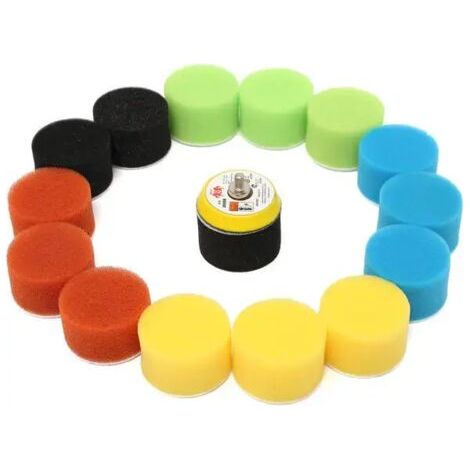 Juego de 16 piezas para pulir automóviles con máquina pulidora, 2 pulgadas (50 mm) (1/4)