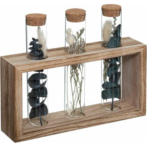 Vaso triplo/tubi di vetro con fiori secchi (1/5)