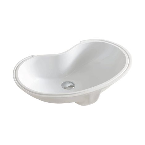 Lavabo Idea incasso sottopiano cm. 60x37 in ceramica bianco