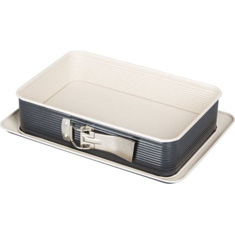 Moule à charnière rectangulaire 28 x 18 cm crème noir Zenker Smart Pastry
