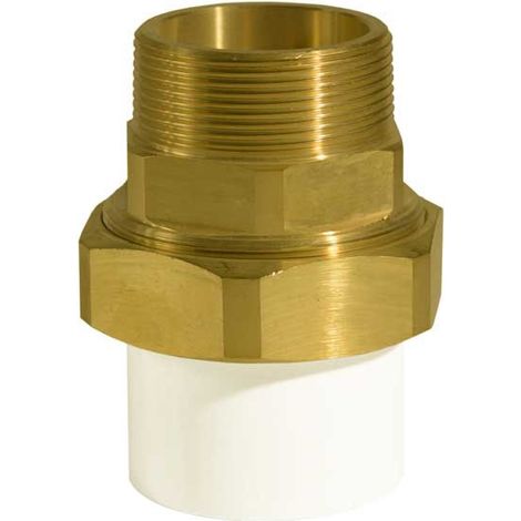 Racor Tres Piezas Rosca Macho Latón CPVC PN25  Cobre ''CU'': DN15-1/2"