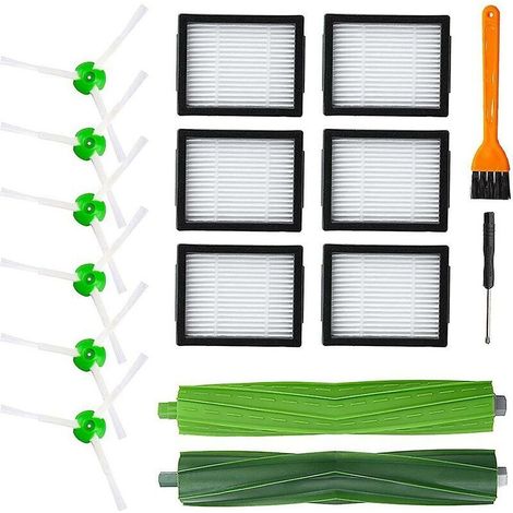 Kit de rechange pour brosse en caoutchouc, brosse latérale et filtre iRobot Roomba (1/4)