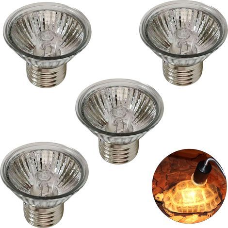 Stück E27 50W UVA/UVB Vollspektrum-Wärmelampen, Quarzglas, für Reptilien, Amphibien und Terrarien (1/5)