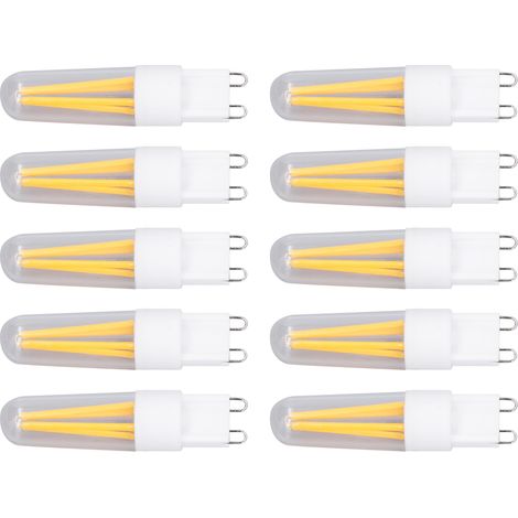 Lot de 10 ampoules G9 3W 500LM à économie d'énergie pour lampes de table et plafonniers, pour la maison ou le bureau (110V). (1/5)