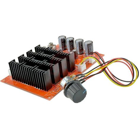 Contrôleur de vitesse pour moteur CC 3000 W, 10-50 V, 60 A, PWM, HHO, RC, régulation 12 V, 24 V, 48 V, 5-100 %, avec interrupteur de commande (1/5)