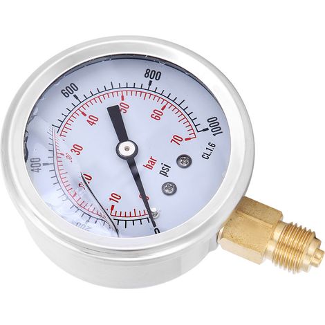 Manomètre radial professionnel TS® PGG604® 70 bar 1/4 BSP Y60 pour usage domestique et industriel (1/5)