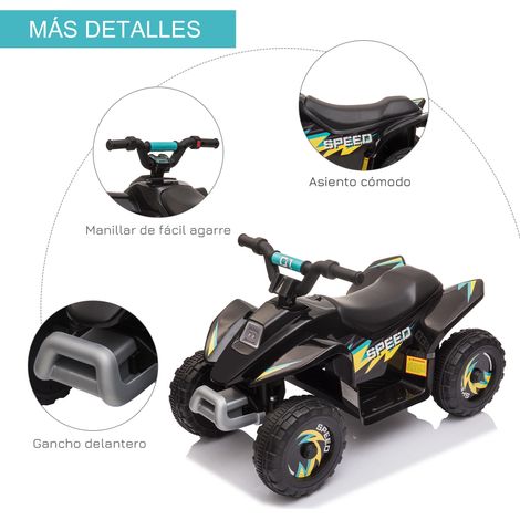 Moto électrique à quatre roues pour enfants (convient aux enfants de 18 à 36 mois), alimentée par une batterie 6V, avec fonctions avant et arrière, capacité de charge maximale de 20 kg, dimensions 72x (1/5)