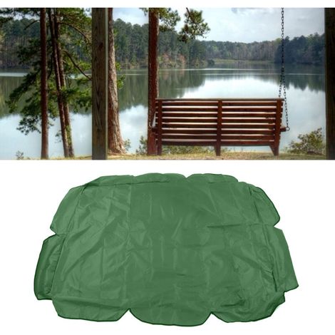 Schaukeldach aus 210D Oxford-Gewebe, silberbeschichtet, wasserdicht und UV-beständig, für Gartenstühle, 142 x 120 x 18 cm, dunkelgrün (1/5)