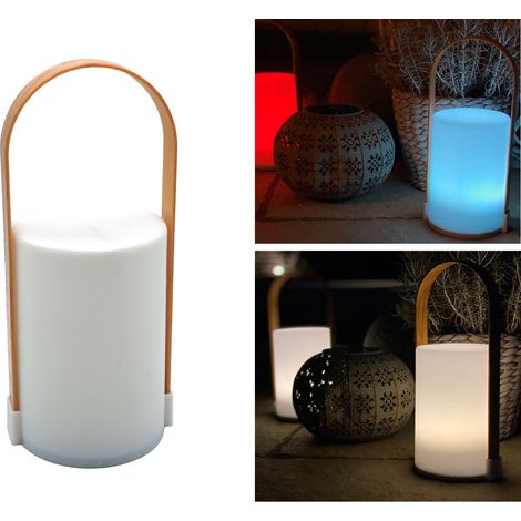 LED Laterne LOUNGE - Tischlampe mit 2 Funktionen - warmweiß oder Farbwechsel