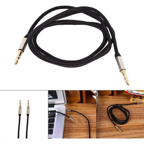Câble Audio Stéréo 3.5mm Mâle-Mâle pour Autoradio et Haut-Parleurs Voiture (1/4)