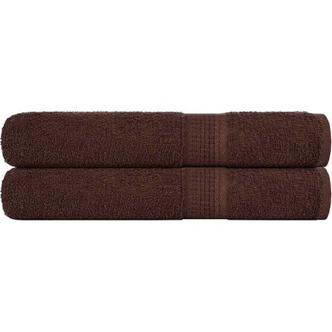 Serviettes de sauna FROGN, lot de 2. Marron, 80 x 200 cm, 360 g/m².