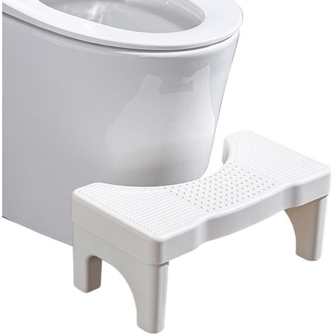 Repose Pied Toilette avec Coussinets AntidéRapants,Tabouret de Merde Accroupi Portatif Plastique D'Appoint,Tabouret de Toilette pour Toilettes Constipation,Soulager Les Ballonnements,40 x 21 x 17cm (1/5)
