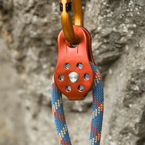 26 kN Aluminiumlegierung Hochleistungs-Seilrollenblock mit Drehgelenk für 12 mm Seil (orange) (1/5)