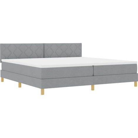 Maison Exclusive - Letto a Sorgente LED Grigio chiaro 200 x 200 cm Tessuto (1/5)