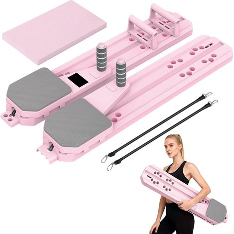 Planche de Pilates, Utilisation Multifonctionnelle, Design Réglable, Rose-A (1/2)
