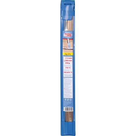 Baguette De Brasage 5% Argent Cupag 5 ø 2 Mm, L 500 Mm, 250 G