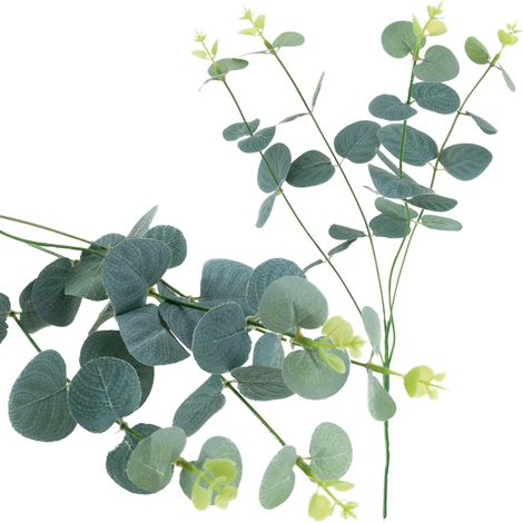 CV34936 Bouquet de feuilles d'eucalyptus, branches artificielles de 40 cm, pour couronne (1/5)