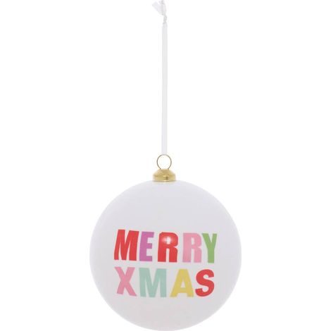 Bdn plast merry xmas bl 100mm - Atmosphera créateur d'intérieur (1/2)