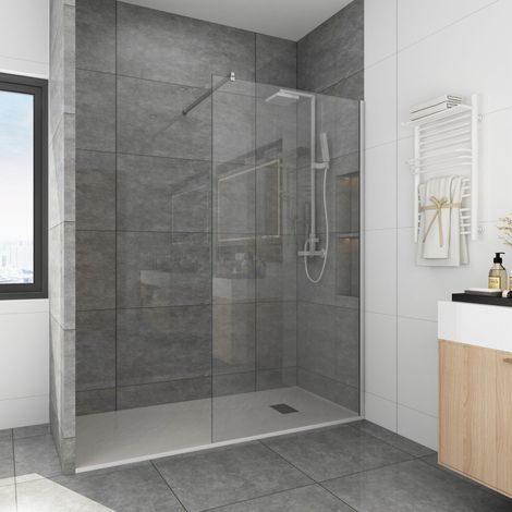 8 mm Walk In Duschabtrennung 70x195 cm begehbare Dusche (1/5)