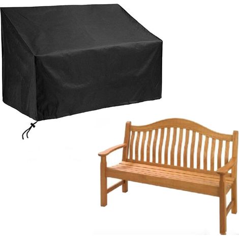Housse Banc de Jardin 3 Places, Housse de Protection Banc Extérieur Étanche Tissu Oxford Anti-UV Bâche de Banc Protection Housse pour Banc Fauteuils (163x66x89cm) (1/5)
